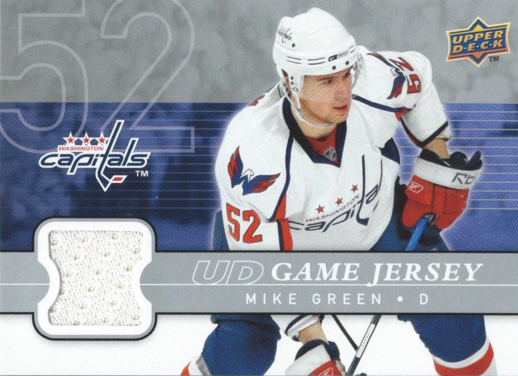 2008-09 Upper Deck Game Jersey MIKE GREEN NHL Hockey 00803