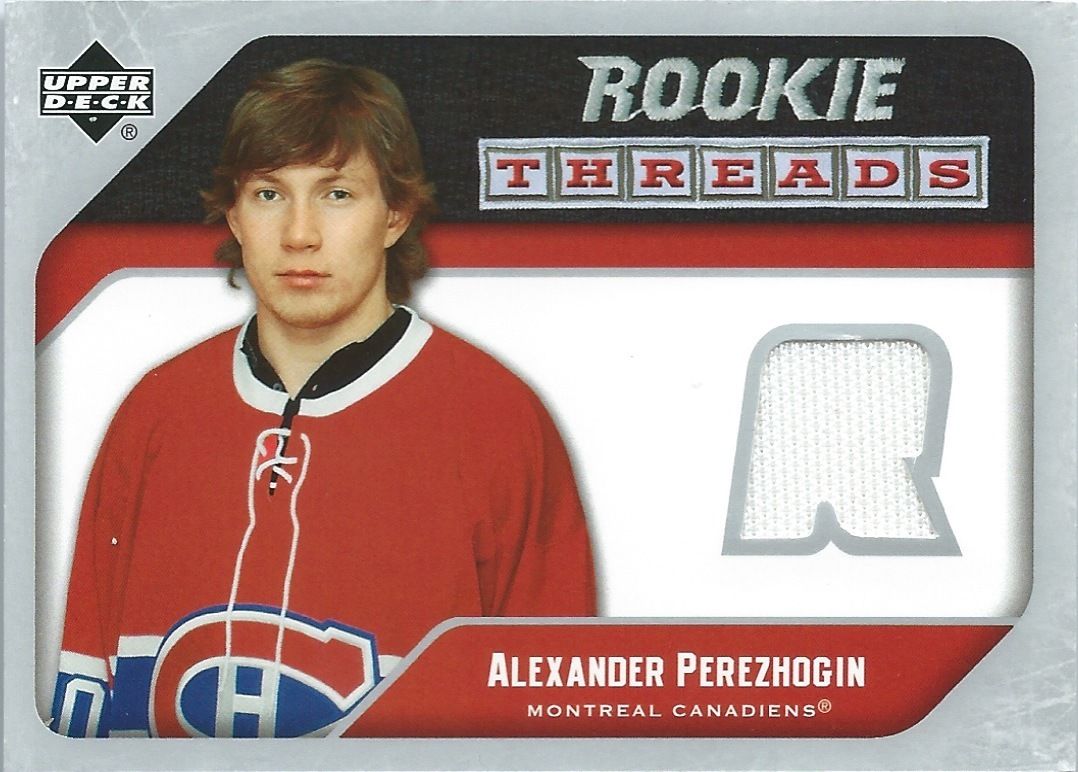 2005-06 Upper Deck Rookie Threads ALEXANDER PEREZHOGIN Jersey 00787 Image 1