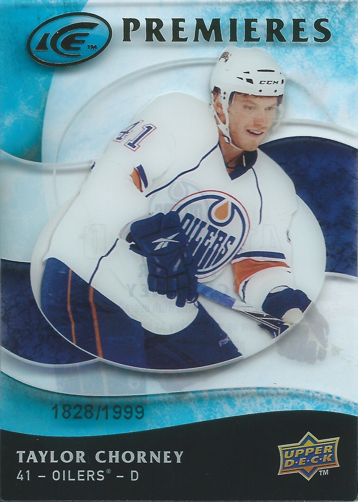 2009-10 UD Ice TAYLOR CHORNEY RC #/1999 Ice Premiers UD Rookie 00942 Image 1