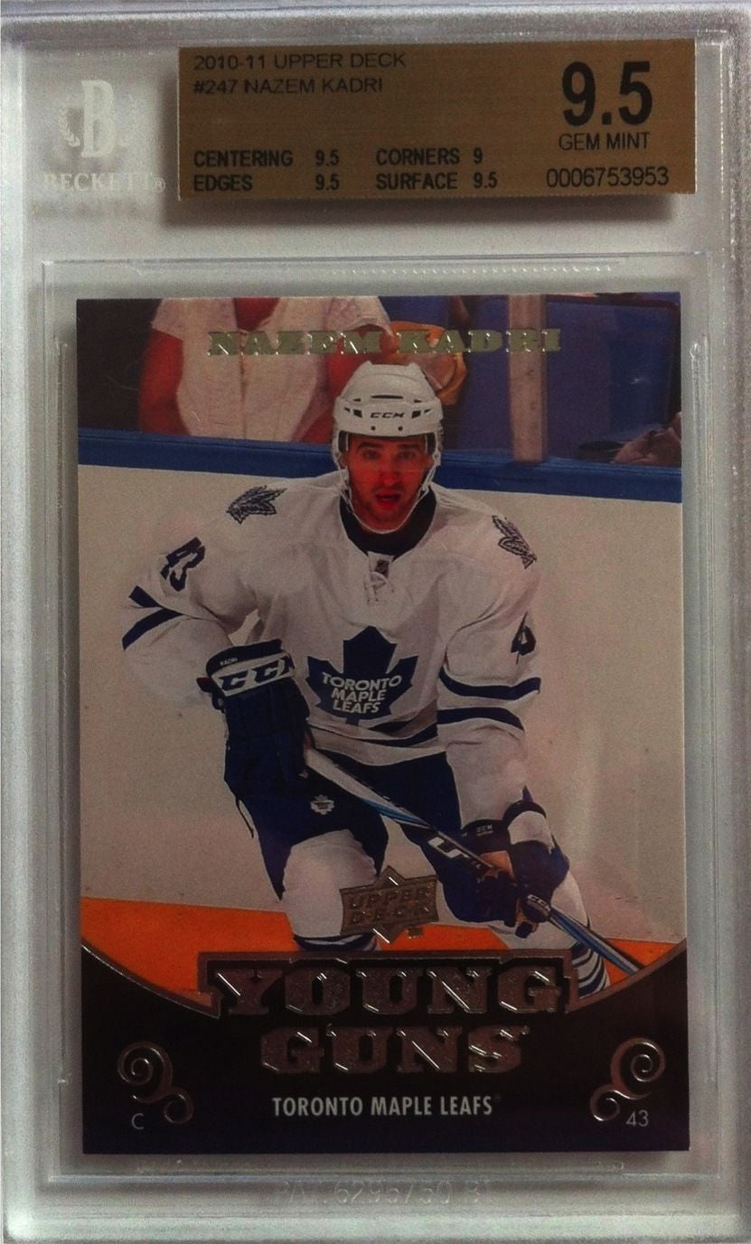 2010-11 Upper Deck Young Guns NAZEM KADRI BGS 9.5 YG Maple Leafs RC Rookie