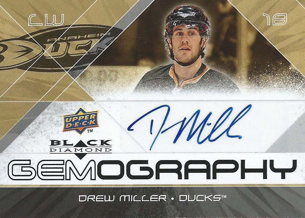 2008-09 Black Diamond Gemography DREW MILLER UD Autographs 01527