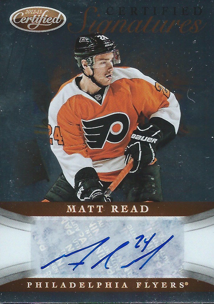 2012-13 Certified Signatures MATT READ Panini Auto Autographs 01533 Image 1