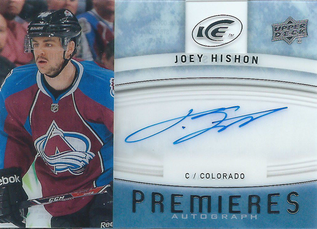 2014-15 Upper Deck Ice JOEY HISHON Autograph Signature Auto 01741