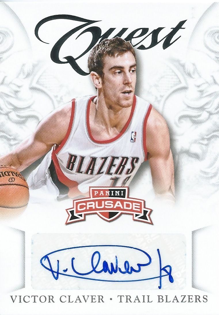 2012-13 Panini Crusade Quest Auto VICTOR CLAVER NBA Autographs 01183 Image 1