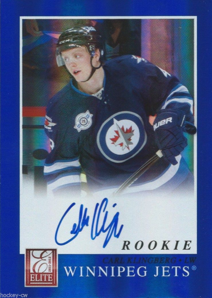 2011-12 Elite CARL KLINGBERG Autograph Rookie RC Signatures Panini 00038 Image 1