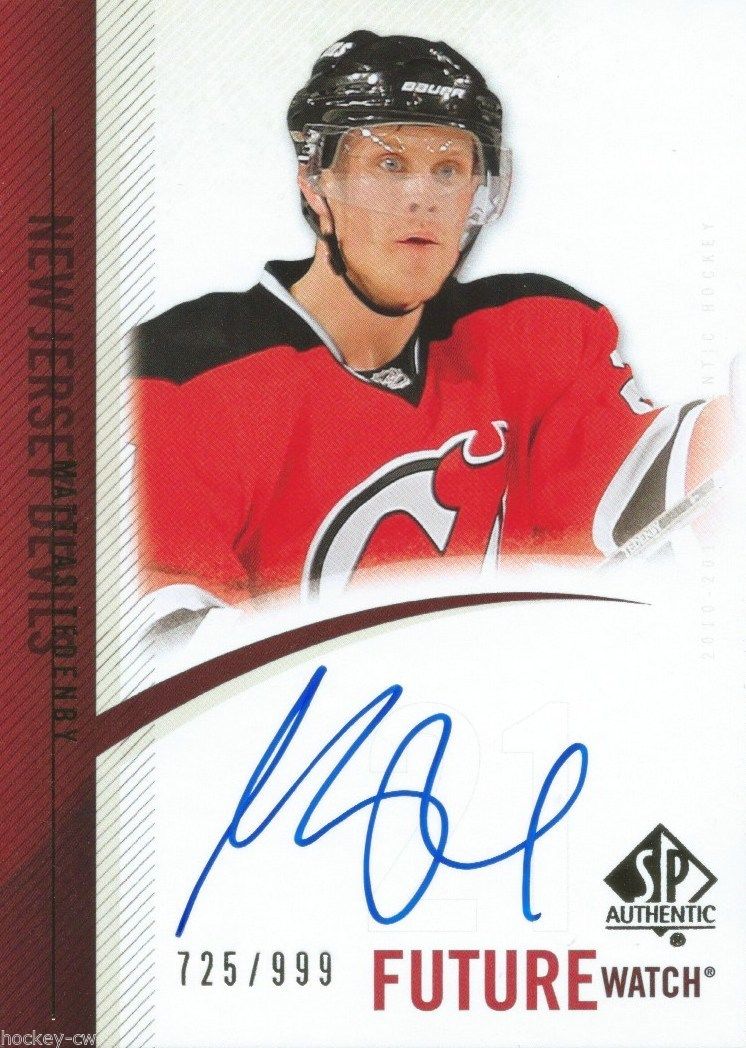 2010-11 SP Authentic MATTIAS TENENBY Auto RC 725/999 UD Future Watch 00052 Image 1