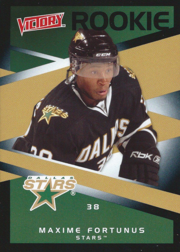 2010-11 Victory Black MAXIME FORTUNES Rookie /5 **SSP** Dallas Stars 00902 Image 1