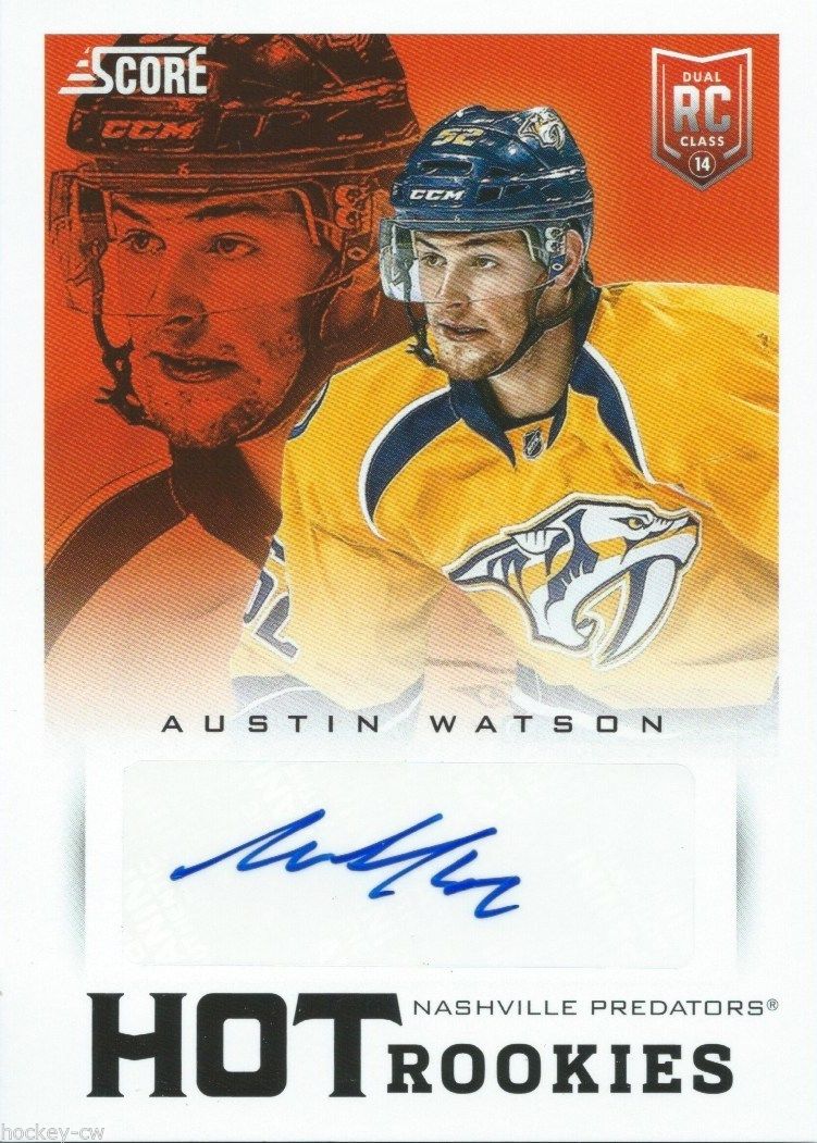 2013-14 Score Hot Signatures AUSTIN WATSON Rookie Auto Upper Deck 00051 Image 1