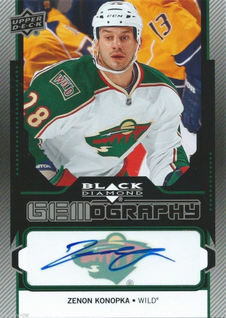 2013-14 Black Diamond Gemography ZENON KONOPKA $20 Autograph Auto 00220