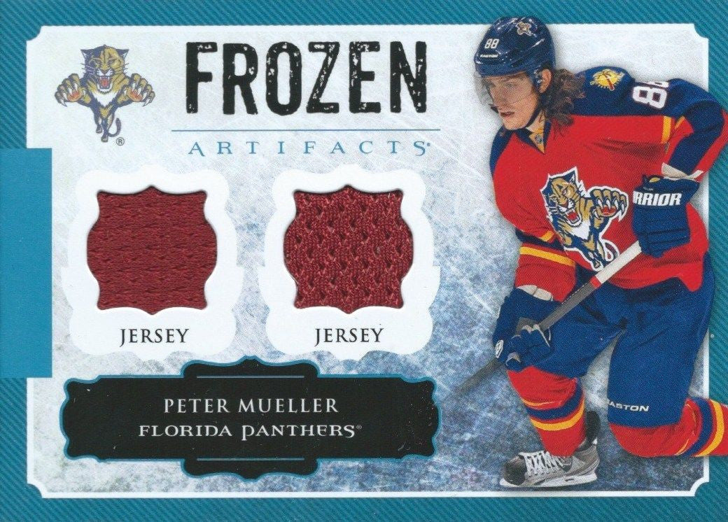 2013-14 Artifacts Frozen PETER MUELLER Jersey UD Dual Material 00734