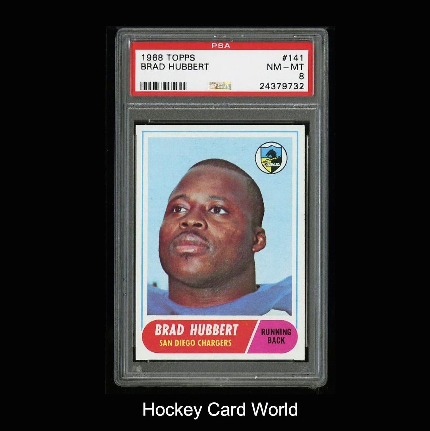 1968 Topps #141 BRAD HUBBERT PSA 8 MT Rookie - Vintage NFL #24379732