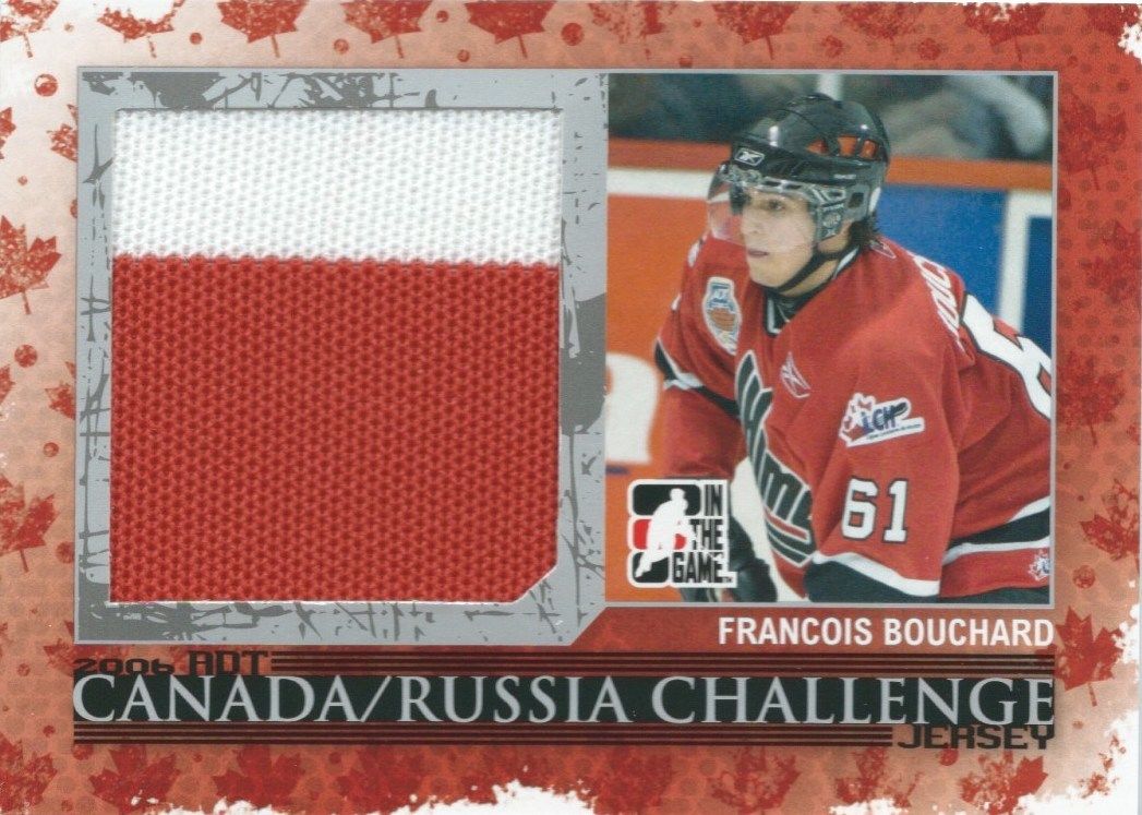 2007-08 ITG Heroes and Prospects FRANCOIS BOUCHARD /50 Canada Jersey 02265 Image 1