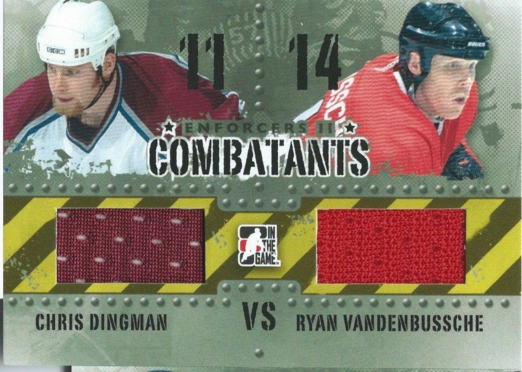 2013-14 ITG Enforcers Combatants DINGMAN / VANDENBUSSCHE Dual Jersey 02286