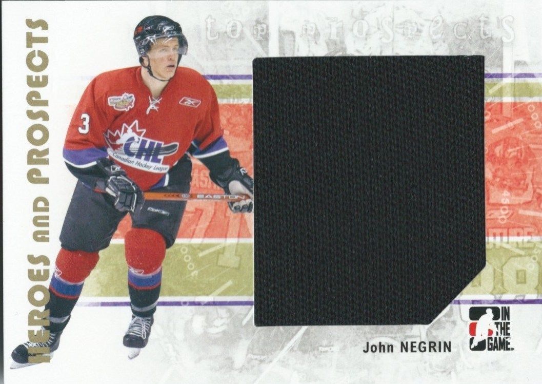 2007-08 ITG Heroes and Prospects JOHN NEGRIN TP Jersey 02310 Image 1