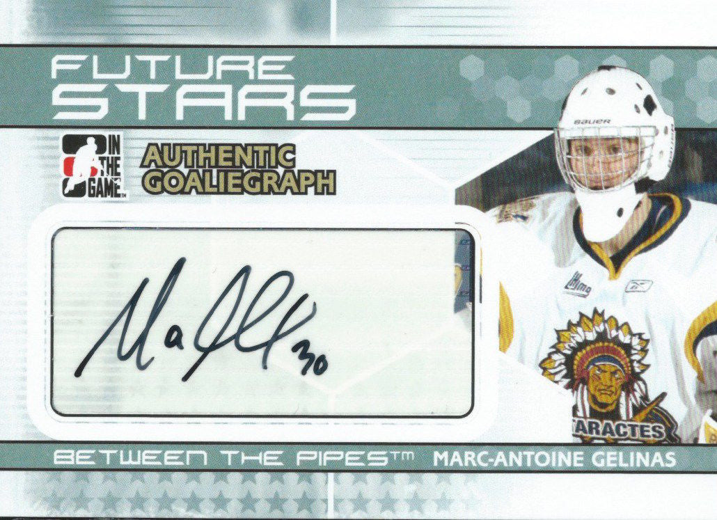 2009-10 Between the Pipes Autograph MARC-ANTOINE GELINAS Auto 00472