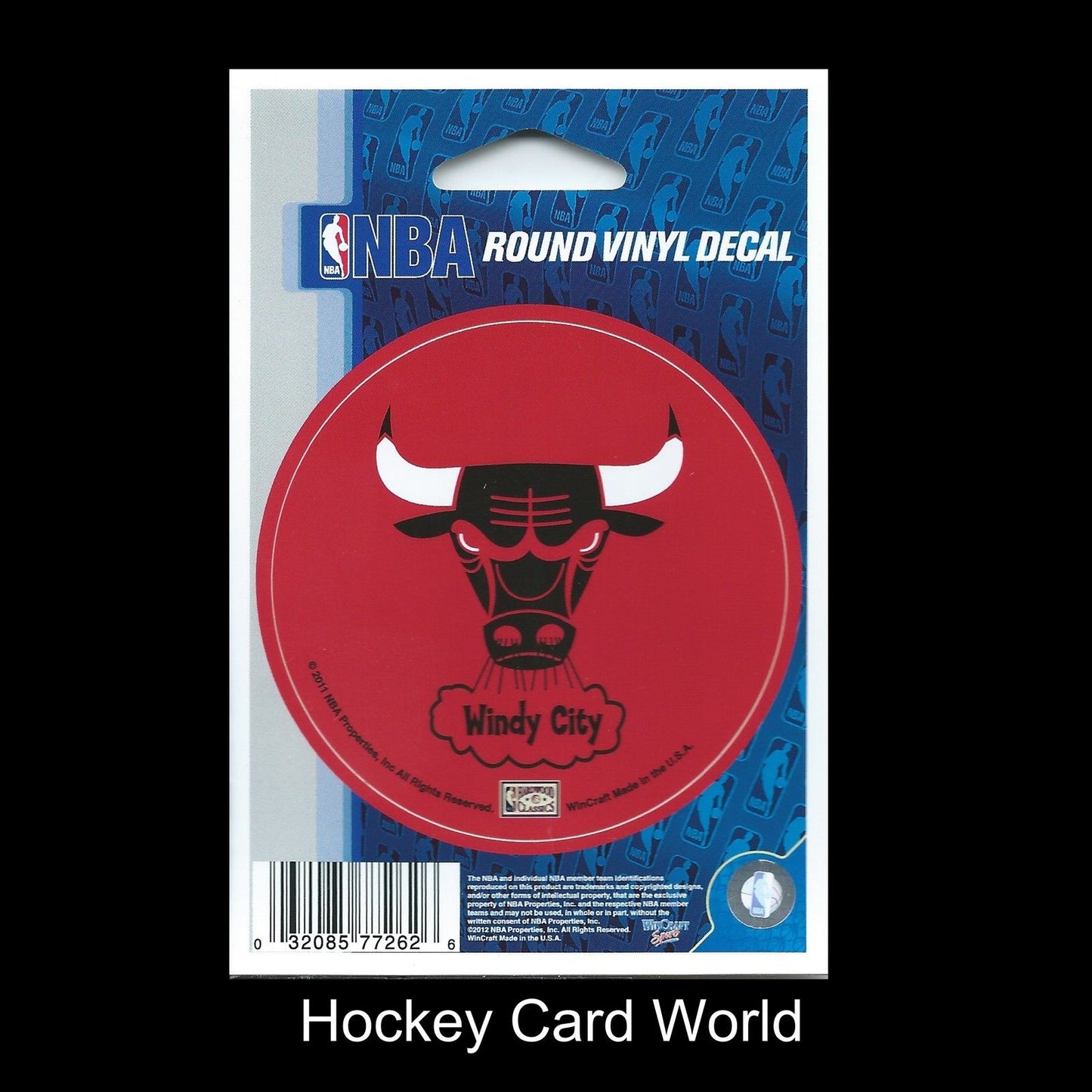 Chicago Bulls (Red) 3" Round Vinyl Decal Sticker NBA Licensed In/Outdoor Image 1