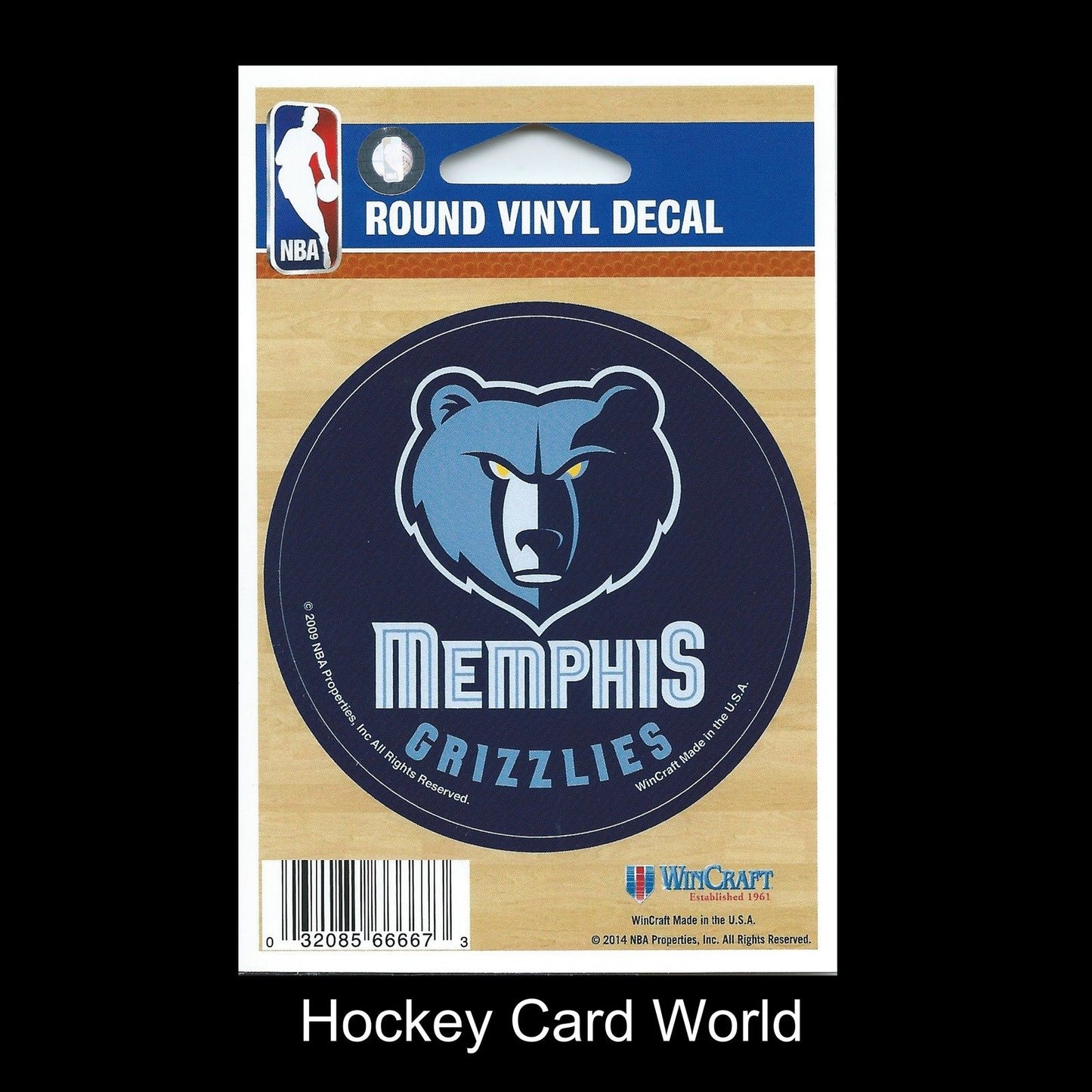 Memphis Grizzlies 3" Round Vinyl Decal Sticker NBA Licensed In/Outdoor Image 1