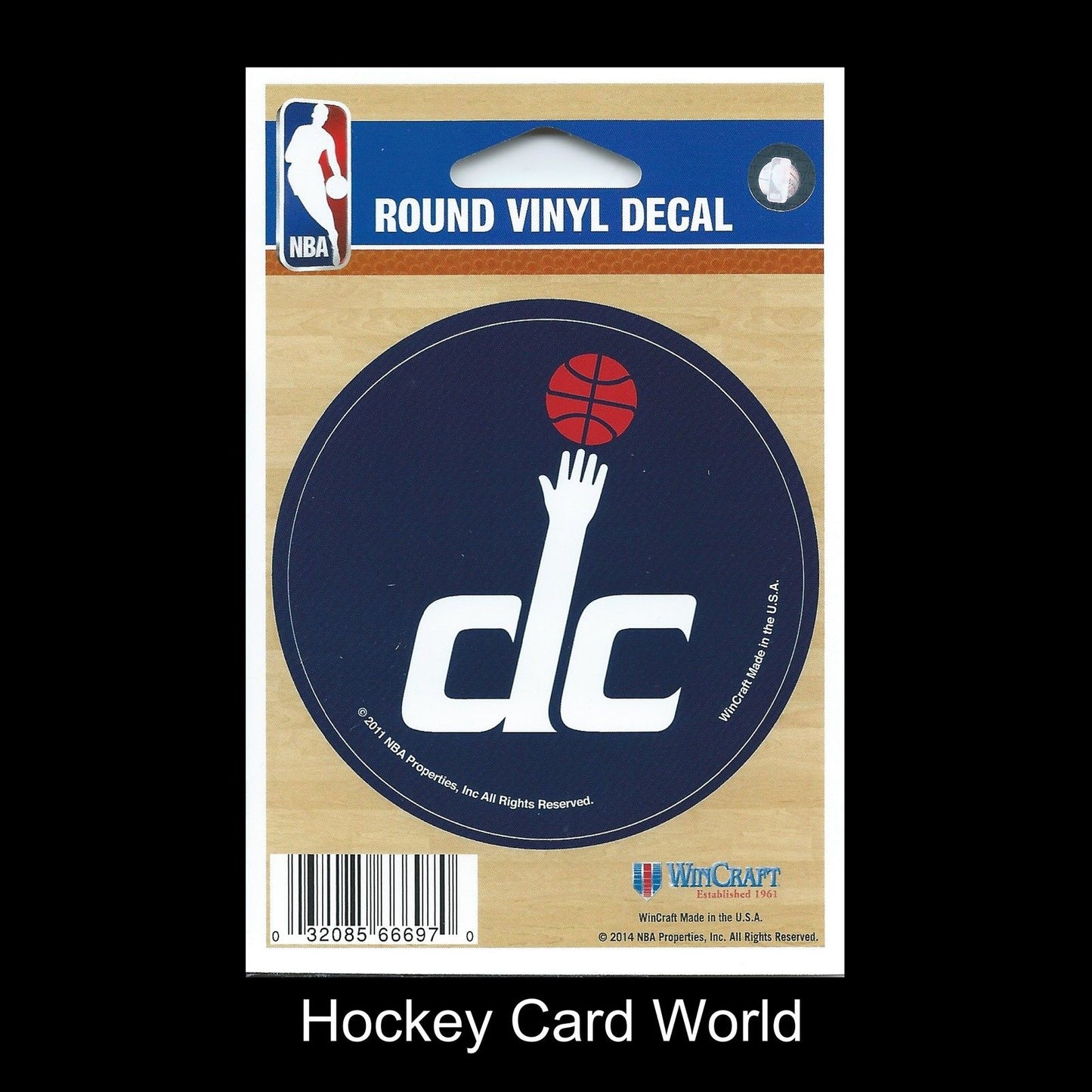 Washington Wizzards 3" Round Vinyl Decal Sticker NBA Licensed In/Outdoor Image 1