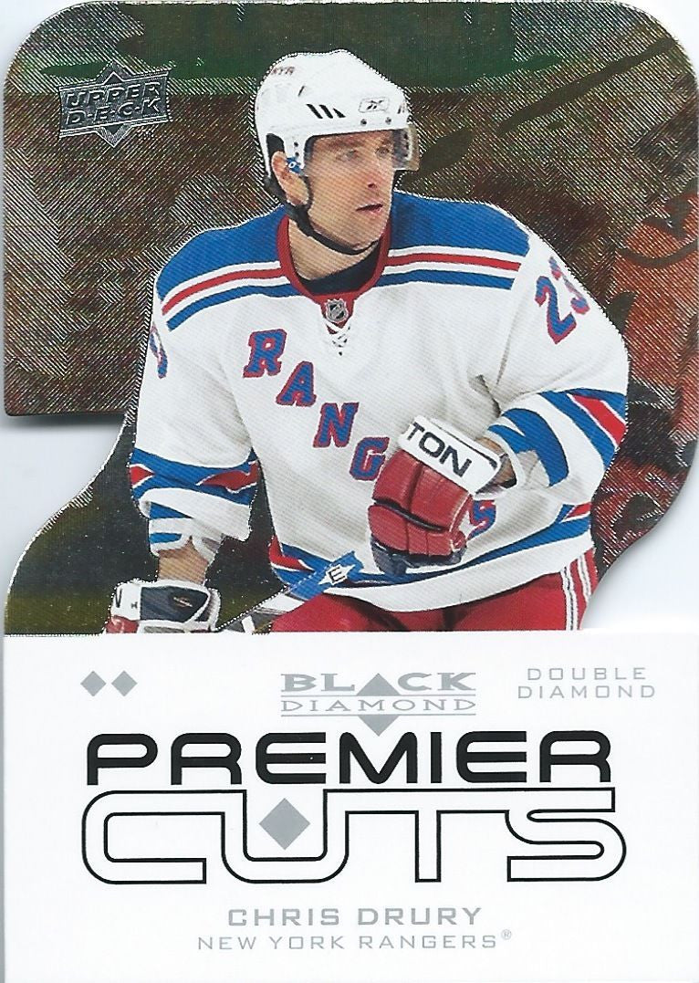 2008-09 Black Diamond Premier Die-Cut CHRIS DRURY Upper Deck Rangers 00633