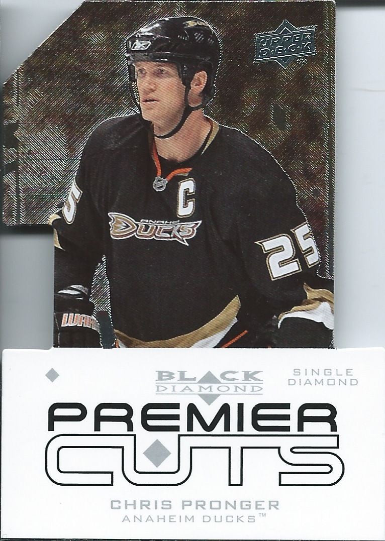2008-09 Black Diamond Premier Die-Cut CHRIS PRONGER Upper Deck Ducks 00634