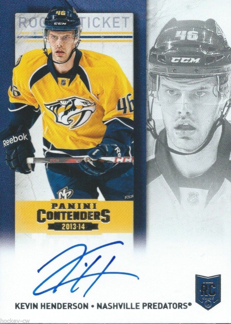 2013-14 Panini Contenders KEVIN HENDERSON Auto Rookie RC Signature 00674 Image 1