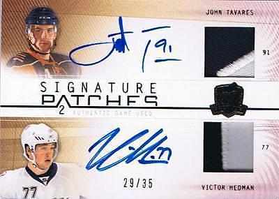 2009-10 The Cup Signature Patch Dual TAVARES / HEDMAN Patch/Auto 29/35 Image 1