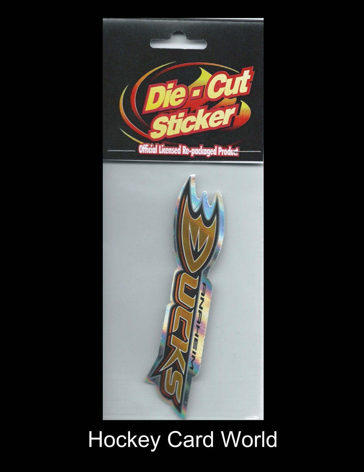 Anaheim Ducks NHL Official Licensed Die-Cut Shiny Sticker Decal 1"x4.5" Image 1