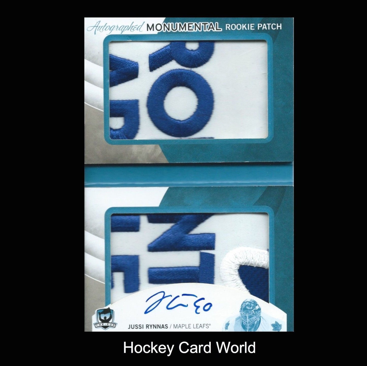 2012-13 The Cup Monumental JUSSI RYNNAS 1/3 Patch RC Auto UD Logo Booklet Image 1