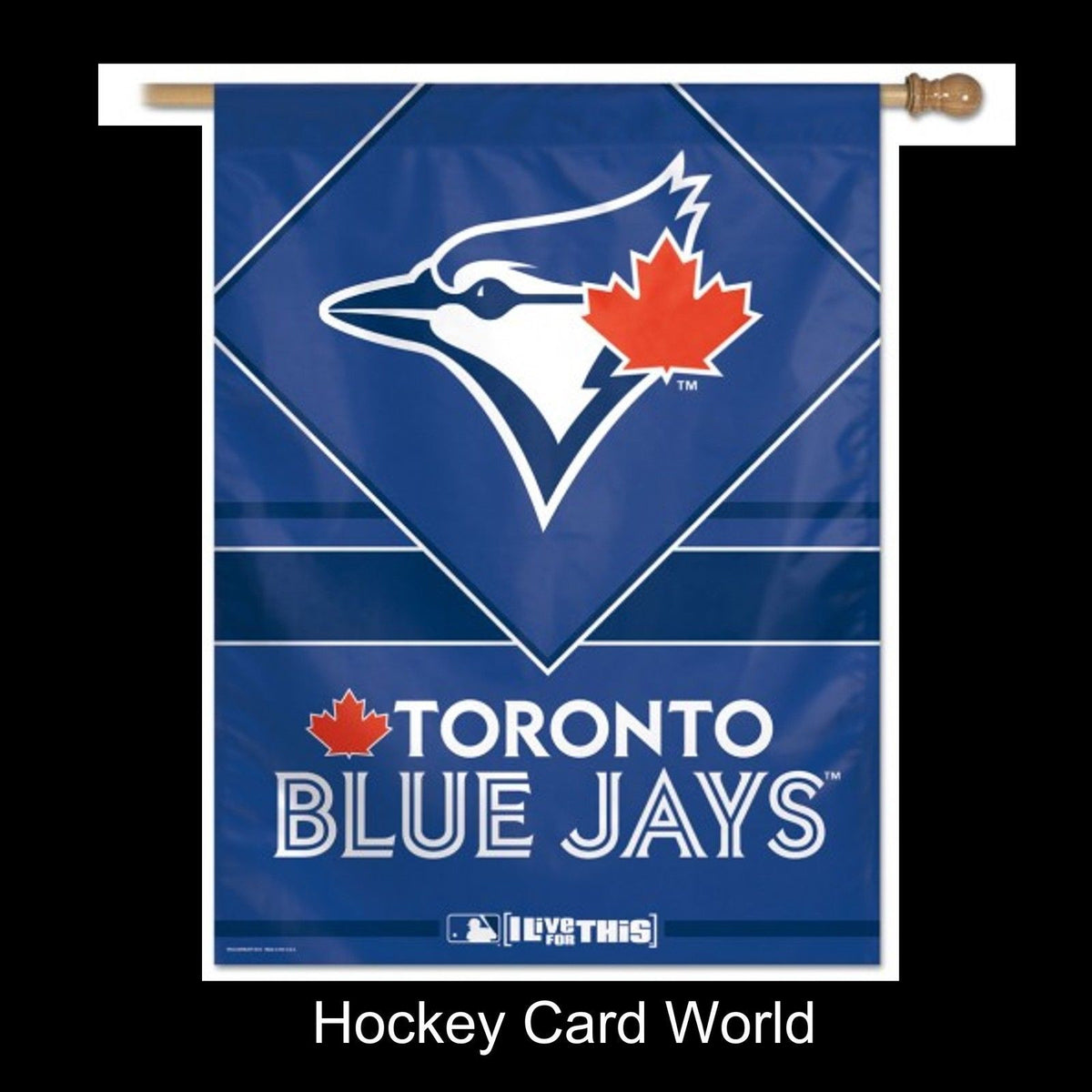 Toronto Blue Jays Licensed Vertical Flag 27" x 37" Inside Outside