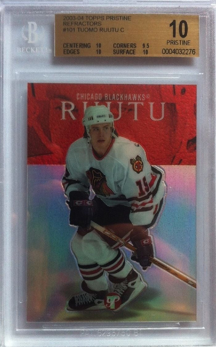 2003-04 Topps Pristine Refractors TUOMO RUUTU 188/499 RC BGS 10 Pristine RC