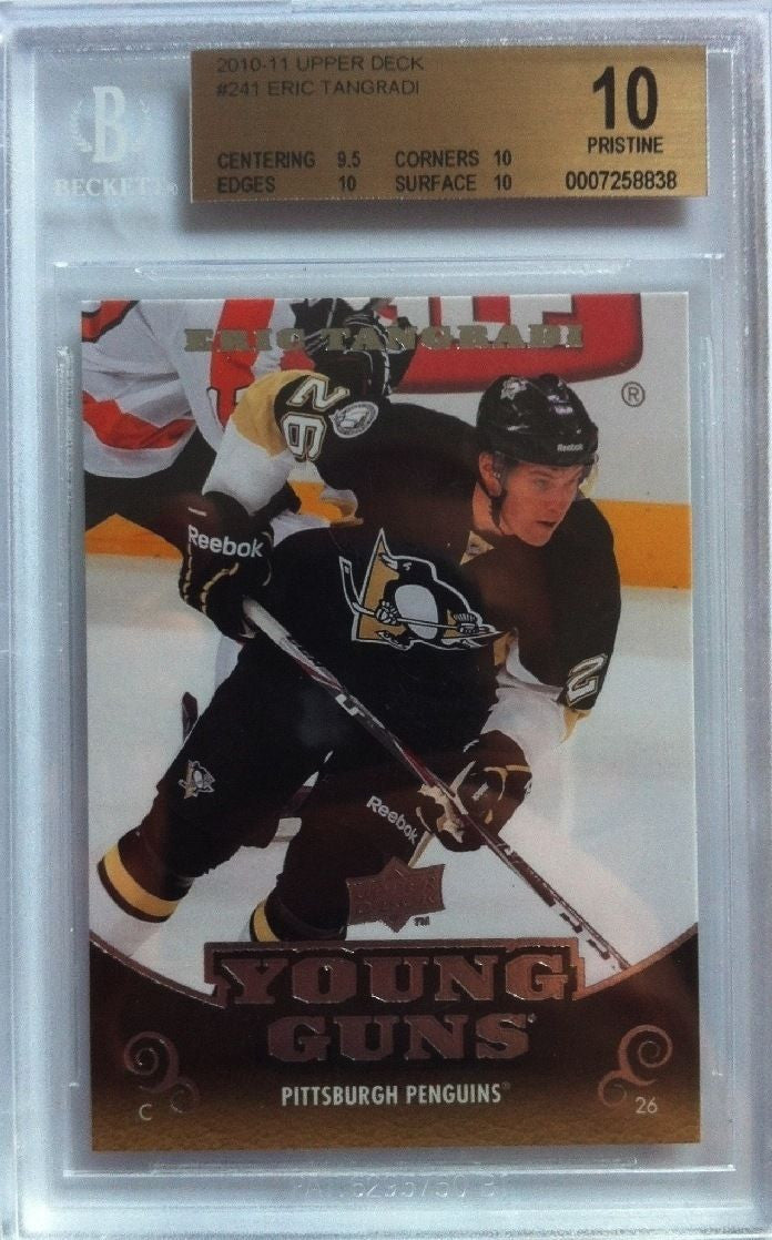 2010-11 Upper Deck ERIC TANGRADI BGS 10 Pristine Young Guns RC Penguins YG