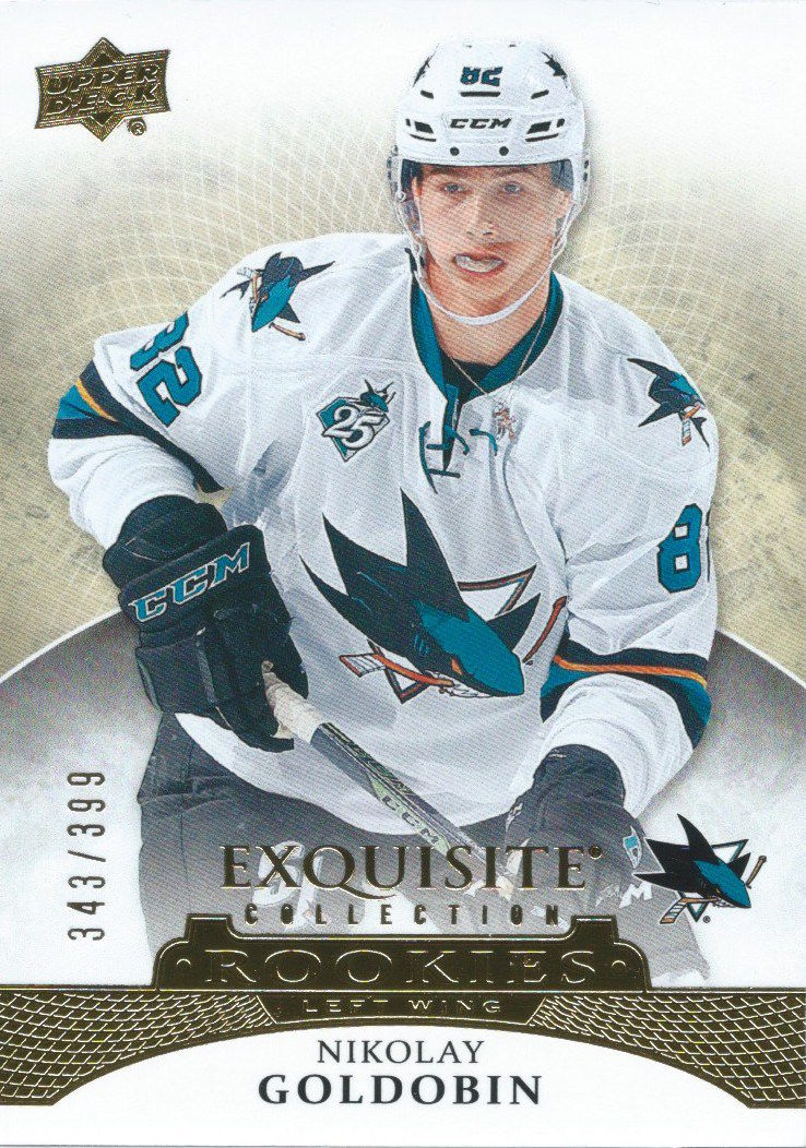 2015-16 Upper Deck Exquisite Collection NIKOLAY GOLDOBIN 343/499 NHL 02075 Image 1