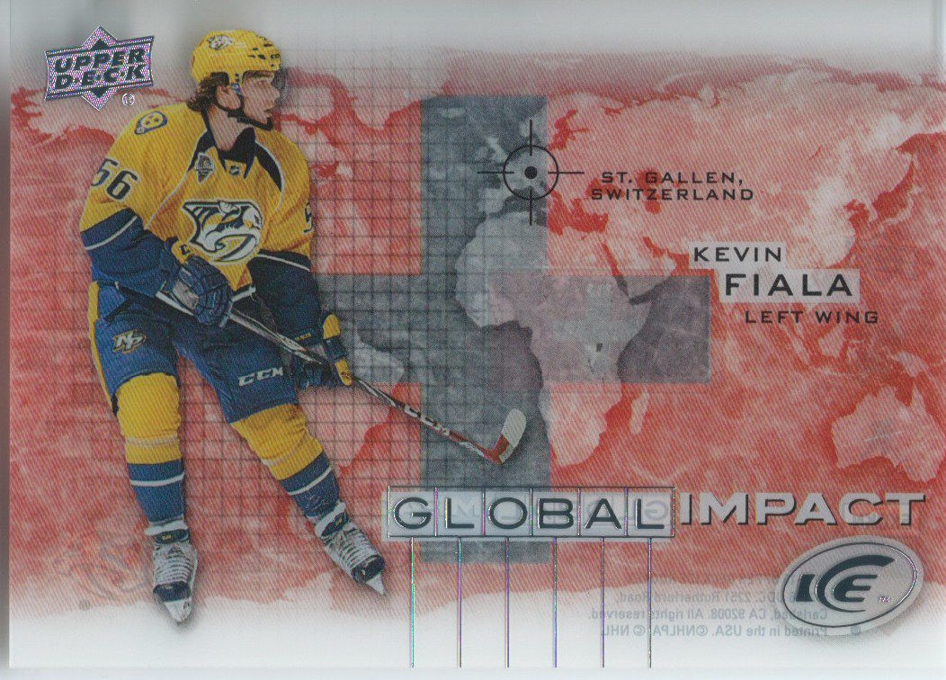 2015-16 Upper Deck Ice Global Impacts KEVIN FIALA UD NHL 02049 Image 1