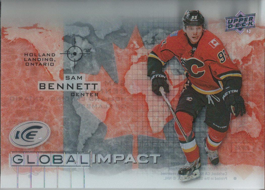 2015-16 Upper Deck Ice Global Impacts SAM BENNETT UD NHL 02062 Image 1