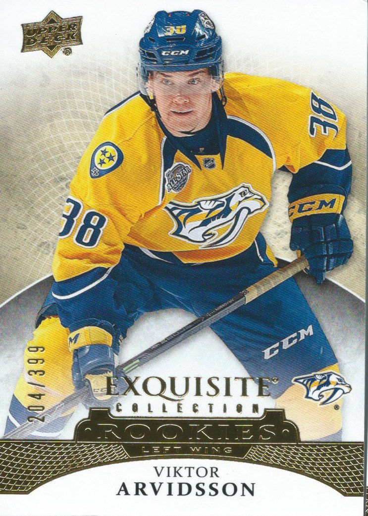 2015-16 Upper Deck Exquisite Collection VIKTOR ARVIDSSON 204/399 RC 02069 Image 1