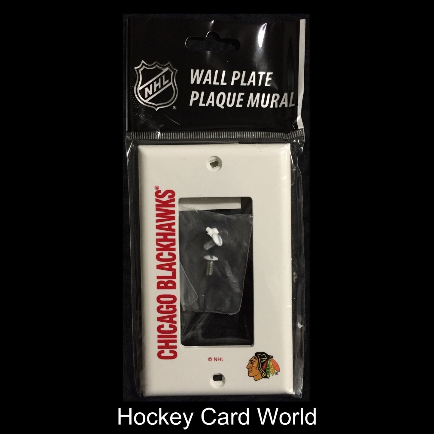 Chicago Blackhawks Light Switch Wall Plate Cover - Brand New with Screws