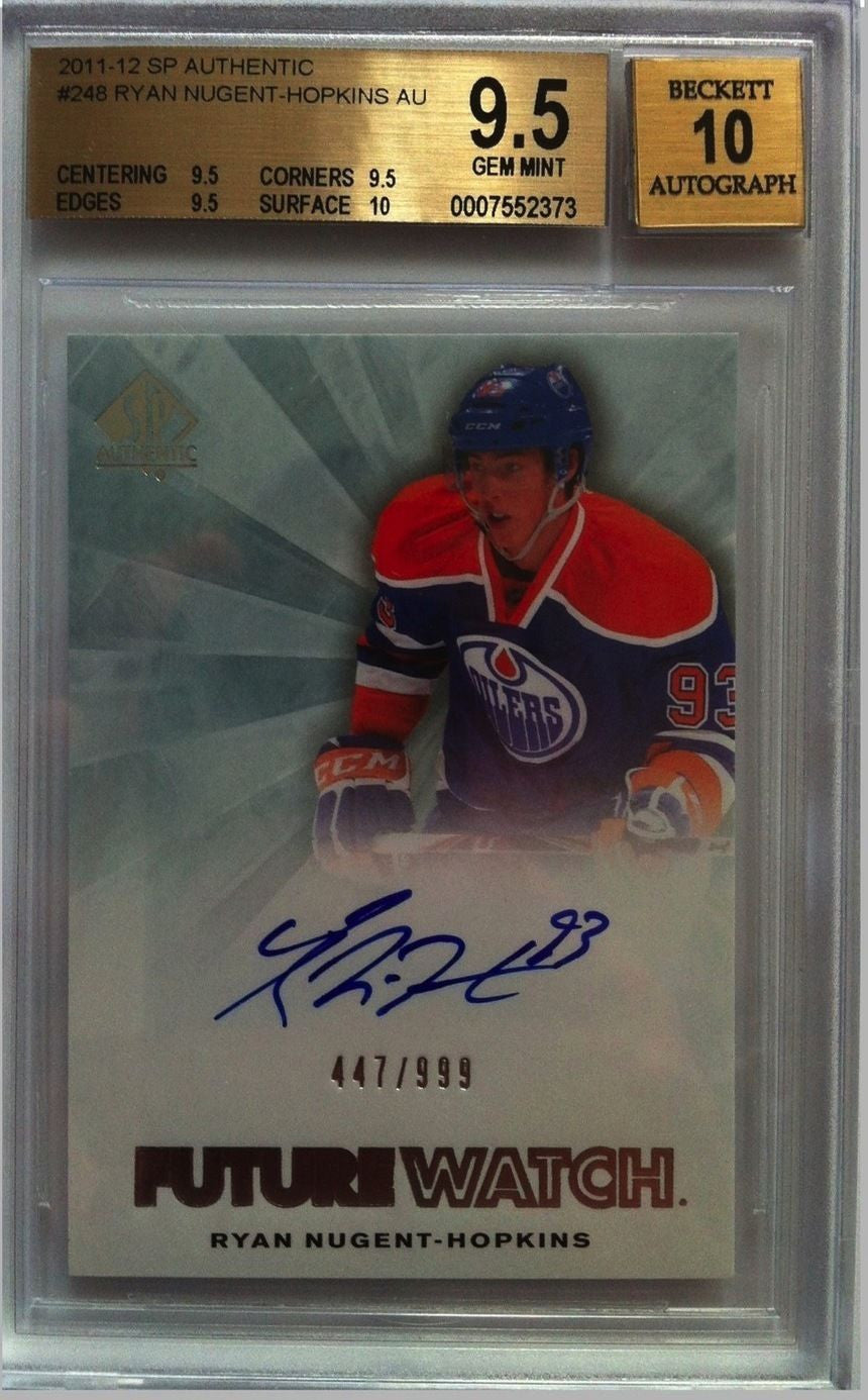 2011-12 SP Authentic RYAN NUGENT-HOPKINS Auto RC BGS 9.5 - #/999 - BGS 10