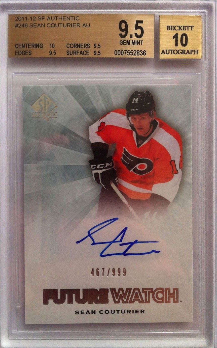 2011-12 SP Authentic SEAN COUTURIER Auto RC BGS 9.5 - 467/999 BGS 10 Auto