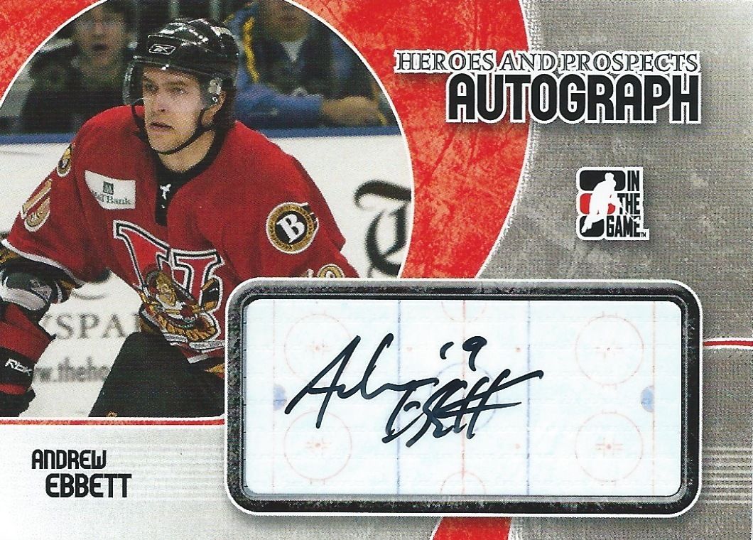 2007-08 ITG Heroes and Prospects ANDREW EBBETT Auto Autographs 00824 Image 1