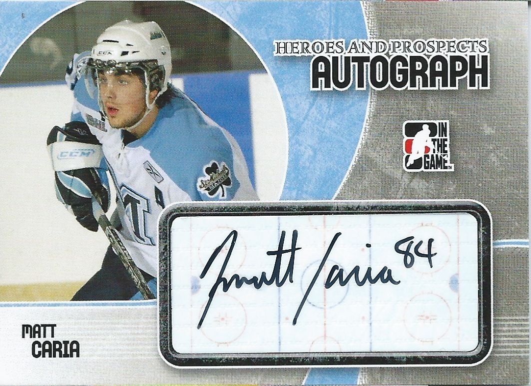2007-08 ITG Heroes and Prospects MATT CARIA Auto Autographs 00523 Image 1