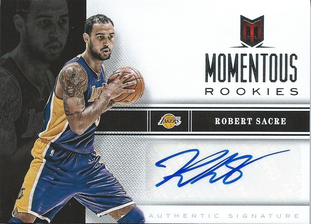 2012-13 Momentum Momentous Rookies ROBERT SACRE Auto Rookies 01208 Image 1