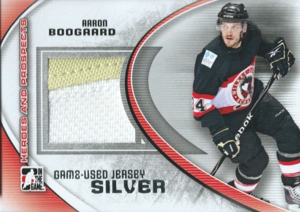 2011-12 ITG Heroes and Prospects Silver AARON BOOGAARD /30* Jersey 02304 Image 1