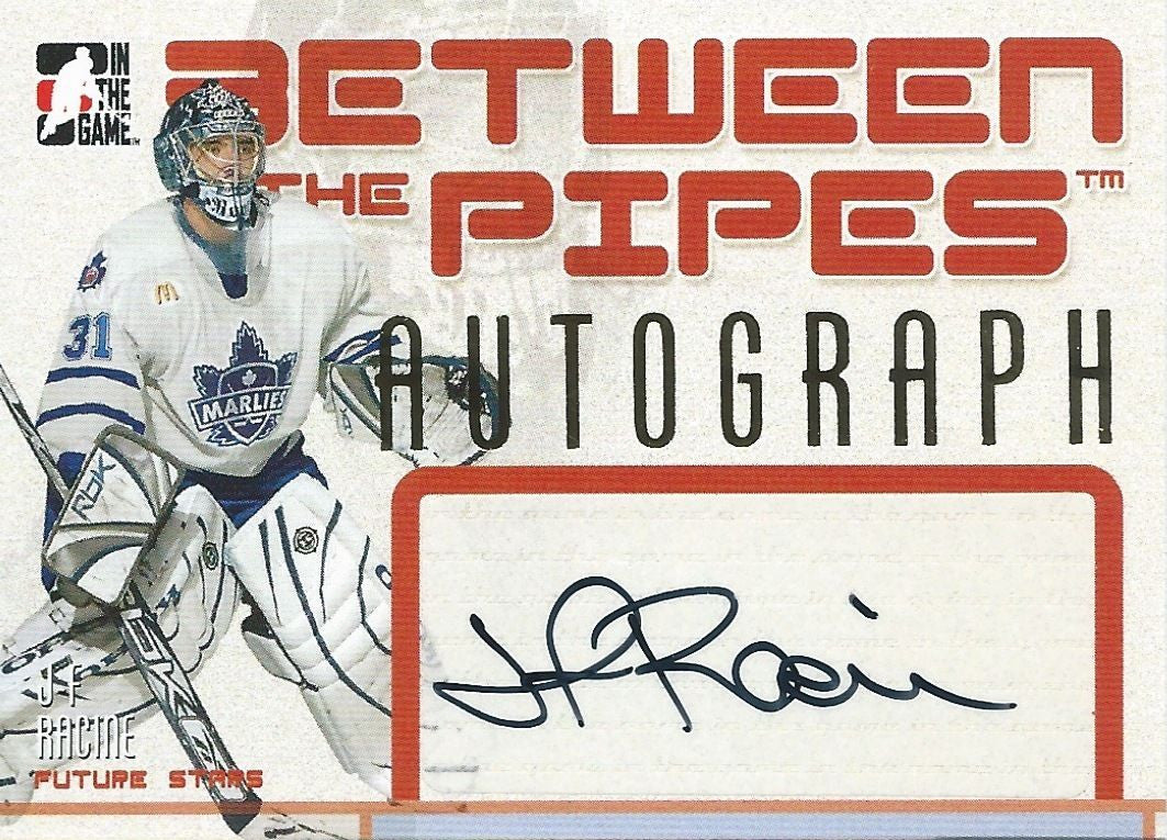 2006-07 Between The Pipes Autographs J.F. RACINE Auto In The Game 00141