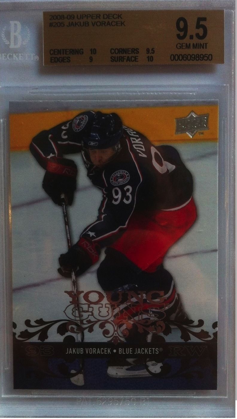 2008-09 Upper Deck YG JAKUB VORACEK BGS 9.5 Young Guns Rookie Fylers
