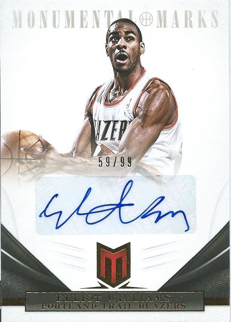 2012-13 Momentum Monumental Marks ELLIOT WILLIAMS 59/99 Auto Panini 01213 Image 1