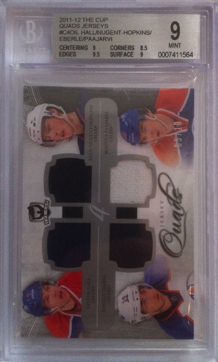 2011-12 The Cup Quads NUGENT-HOPKINS HALL EBERLE PAAJARVI 5/10 BGS 9 Image 1