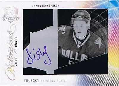 2009-10 The Cup Master Pieces IVAN VISHNEVSKIY Auto 1/1 Dallas Stars Plate Image 1