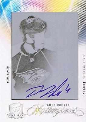 2009-10 The Cup Master Pieces TEEMU LAAKSO RC Auto 1/1 Predators Plate Image 1