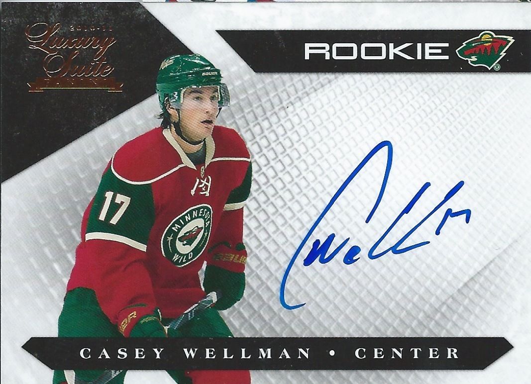2010-11 Luxury Suite CASEY WELLMAN 86/499 Auto/RC Rookie Panini Image 1