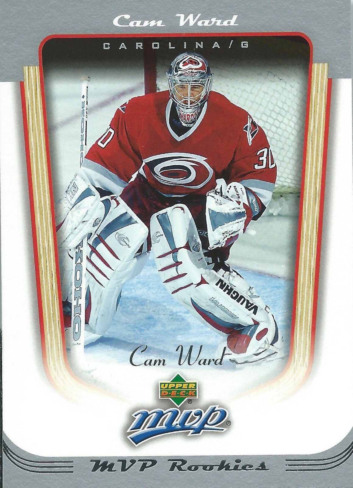 2005-06 MVP CAM WARD RC Upper Deck Rookie Carolina Hurricanes 01391 Image 1